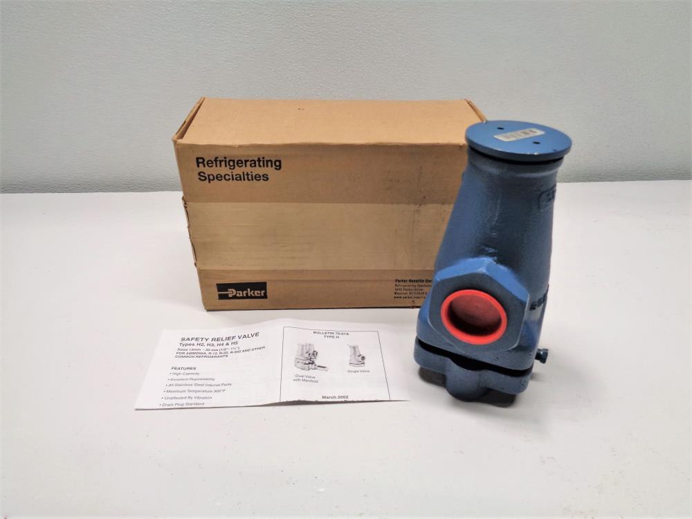 Parker Refrigeration 3/4" x 1-1/4" Safety Relief Valve, Type H3, 170 PSIG